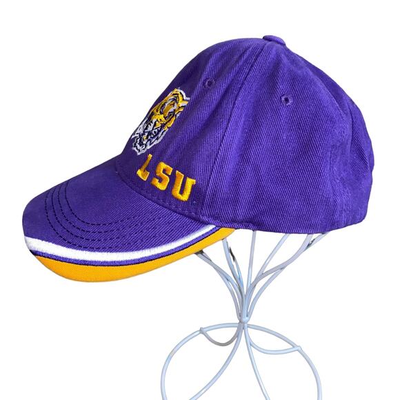 LSU Tigers NCAA Adjustable Dad Cap Light Academia Gorp Adjustable Strap Purple - Picture 2 of 8